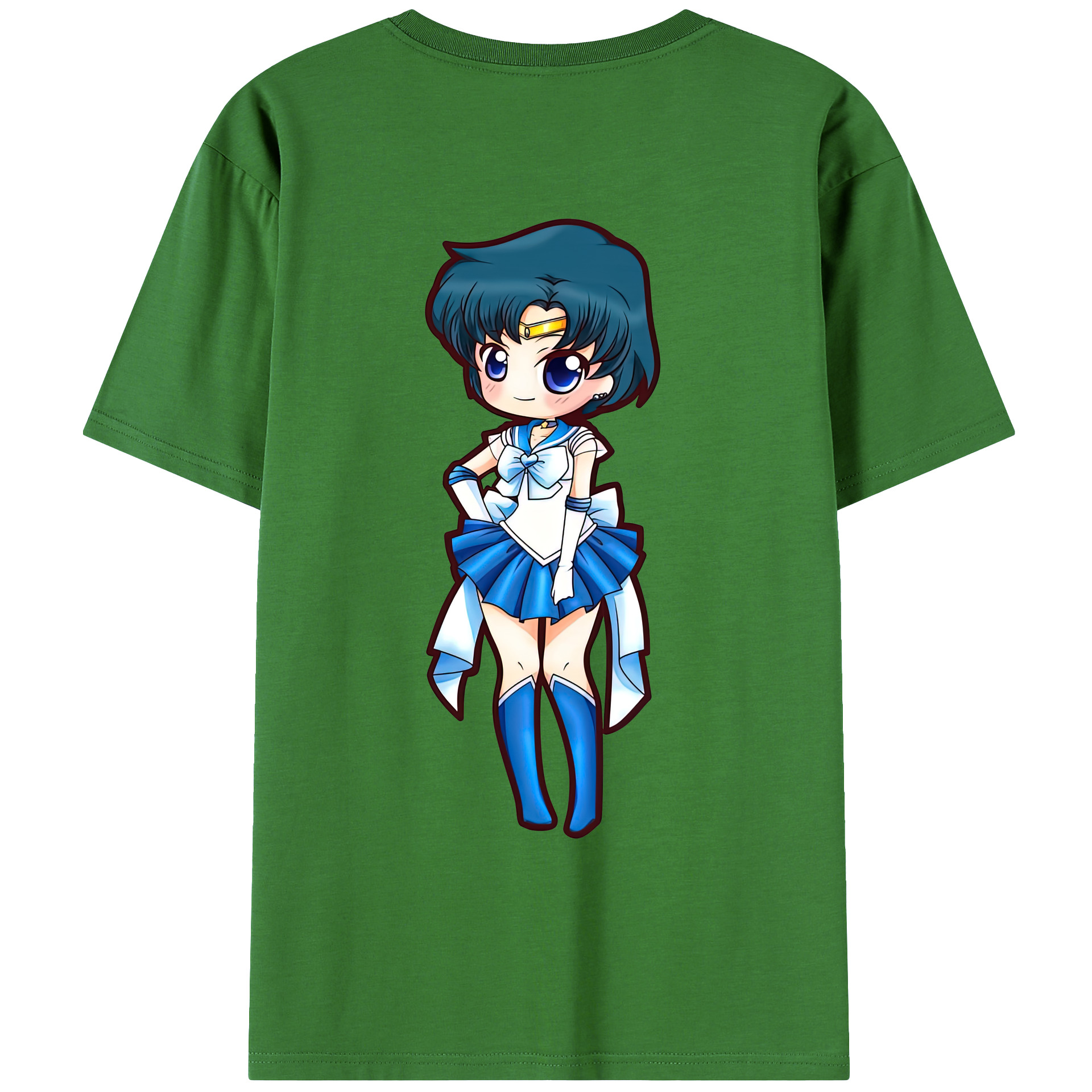 （画像用） 美少女戦士セーラームーン 水野 亜美 みずの あみ Sailor Moon Mizuno Ami レディース半袖Tシャツ(バックプリント)